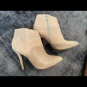 Steve Madden Nude Heeled Booties